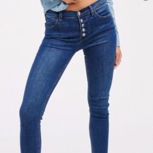 Free People Reagan Button Front Jean